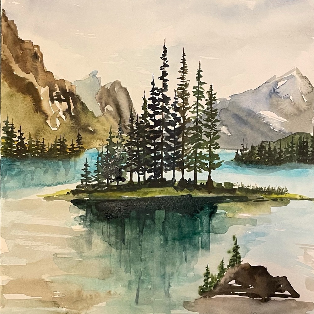 Original watercolor painting 🌲🌲🌲 the northwest
